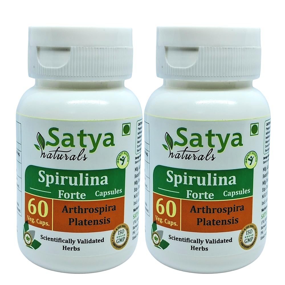Satya Naturals Spirulina Forte Capsules 500 mg. 60 Veg. Capsule