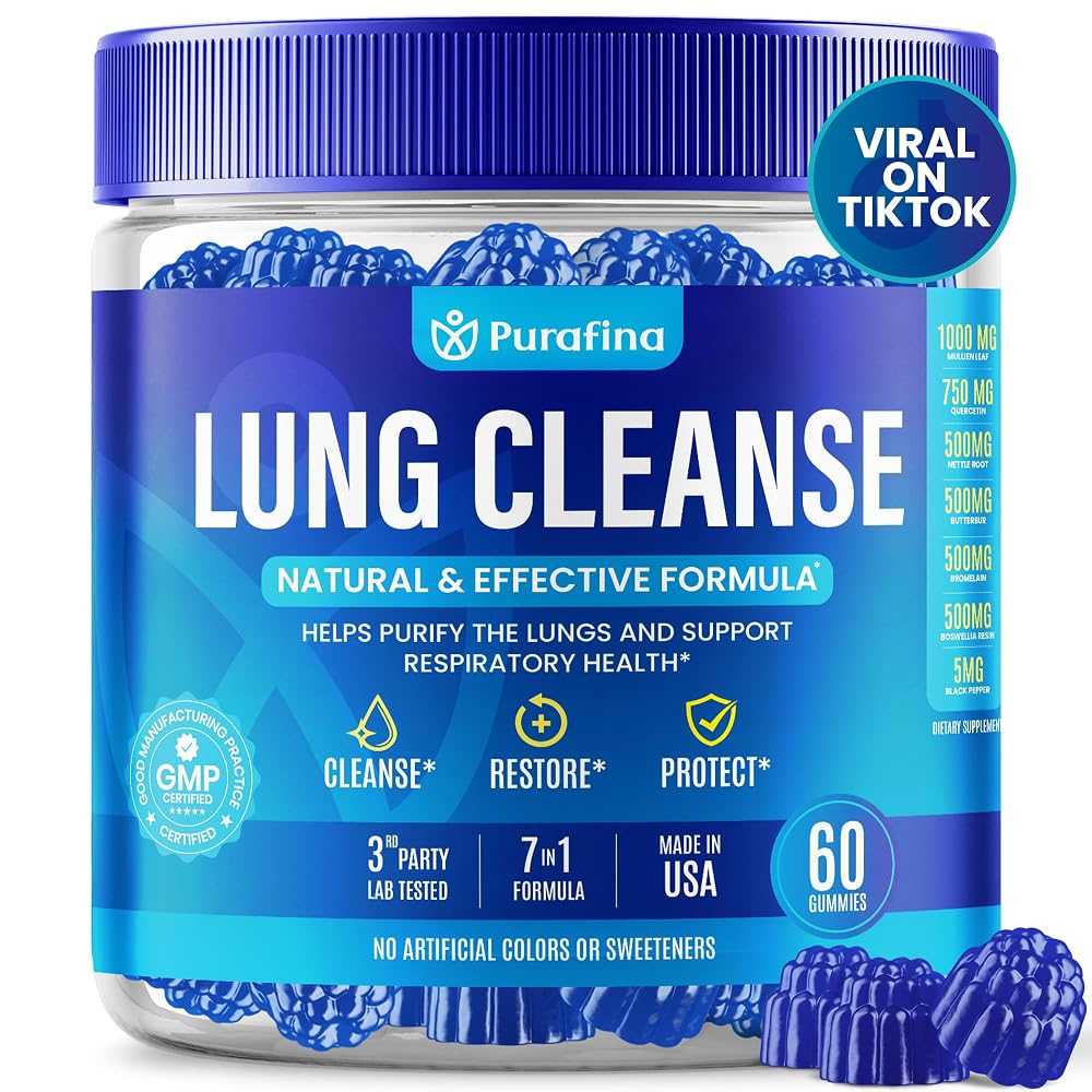 Nutravia Purafina Lung Cleanse Gummies Respiratory Support - 60 Gummies
