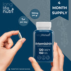LongLifeNutri Artemisinin 150mg Sweet Wormwood - 120 Vegetarian Capsules - image 5