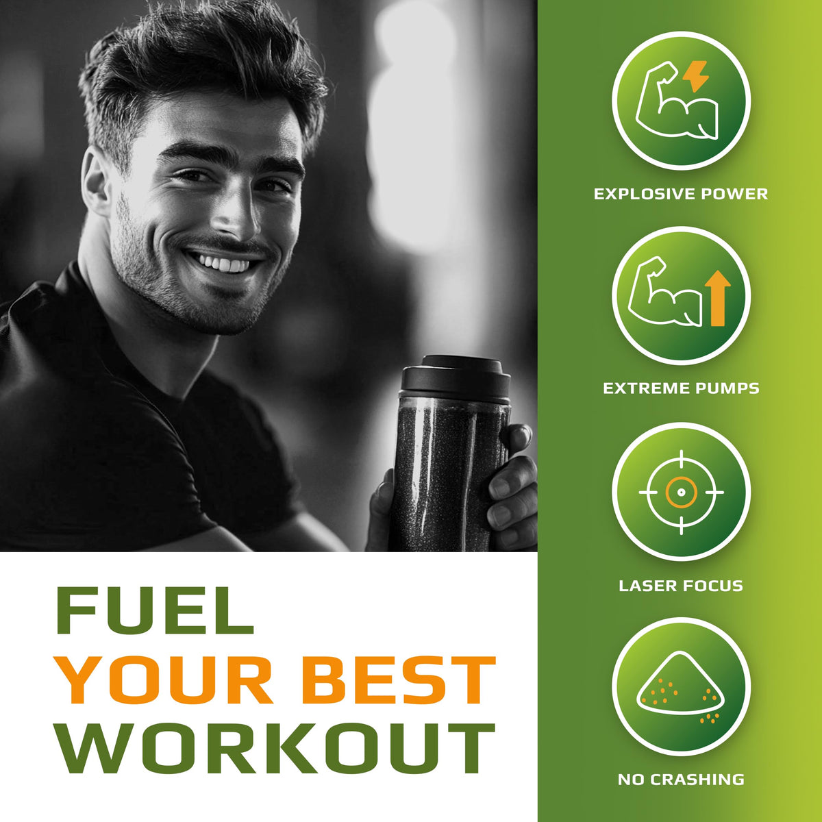 MUSCLE FOOD LABS Muscle Xplosion - PRE-Workout SWEETENED with STEVIA