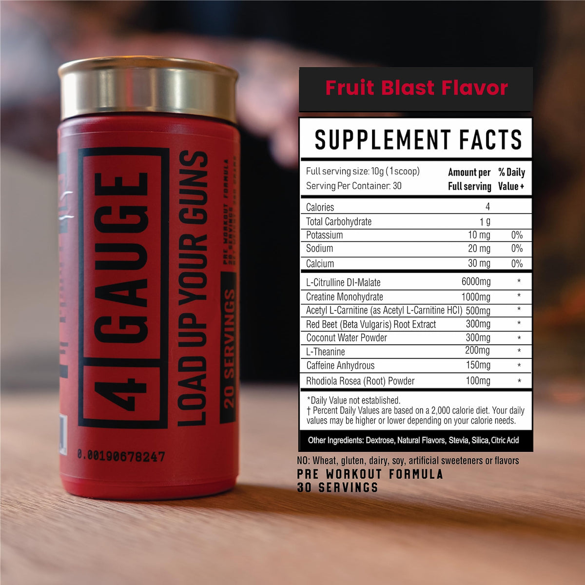 4 Gauge Fitness Explosive Preworkout Powder Nitric Oxide Booster - 30 Servings - image 5