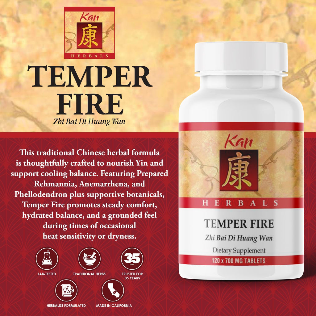 Kan Herb Temper-Fire Herbal Blend - 120 Tablets - image 2