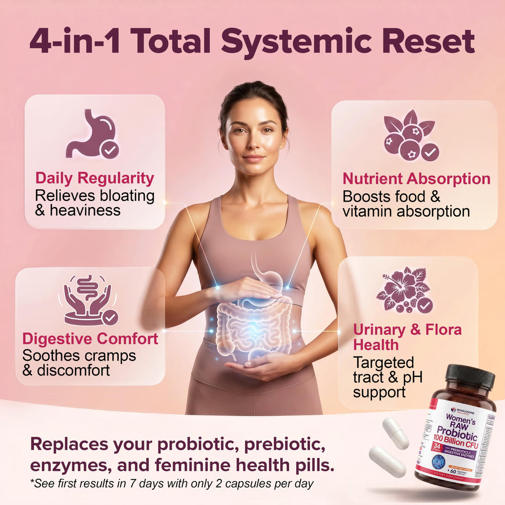 Wholesome Wellness Dr. Formulated Raw Probiotics for Women 100 Billion CFUs - image 4