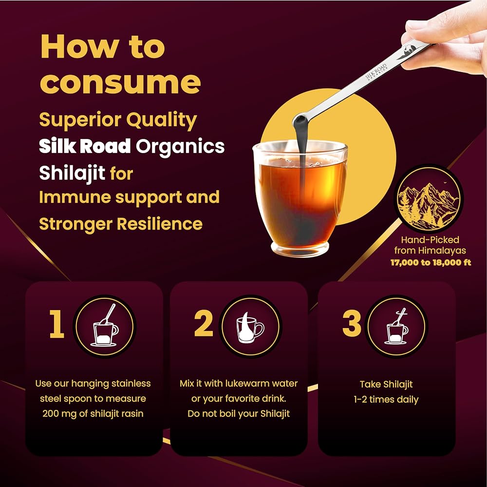 SILK ROAD ORGANICS Authentic Himalayan Shilajit Soft Resin
