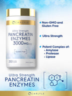 Carlyle Pancreatin Digestive Enzymes - 250 Caplets - image 4