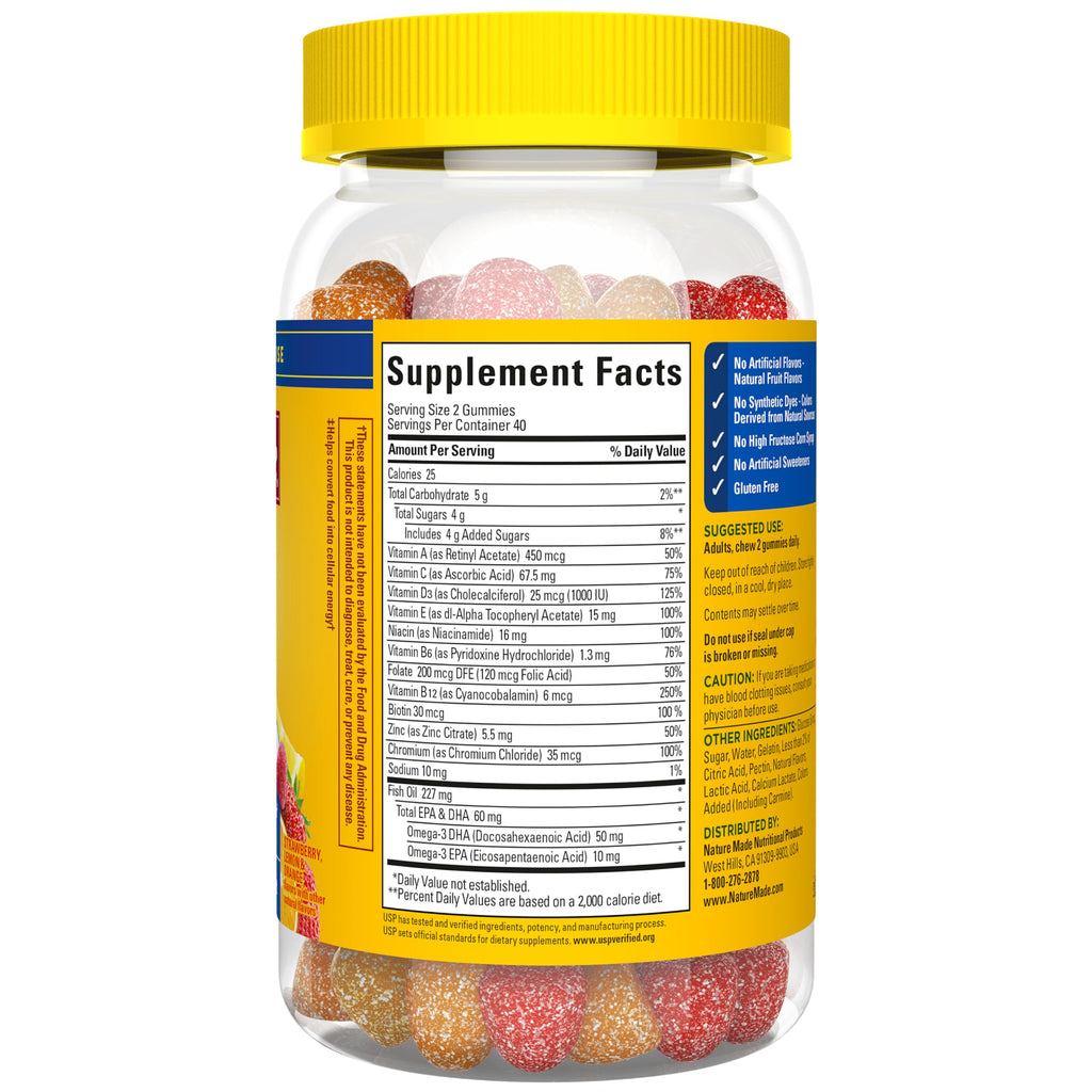 Nature Made Men's Multivitamin + Omega-3 Gummies