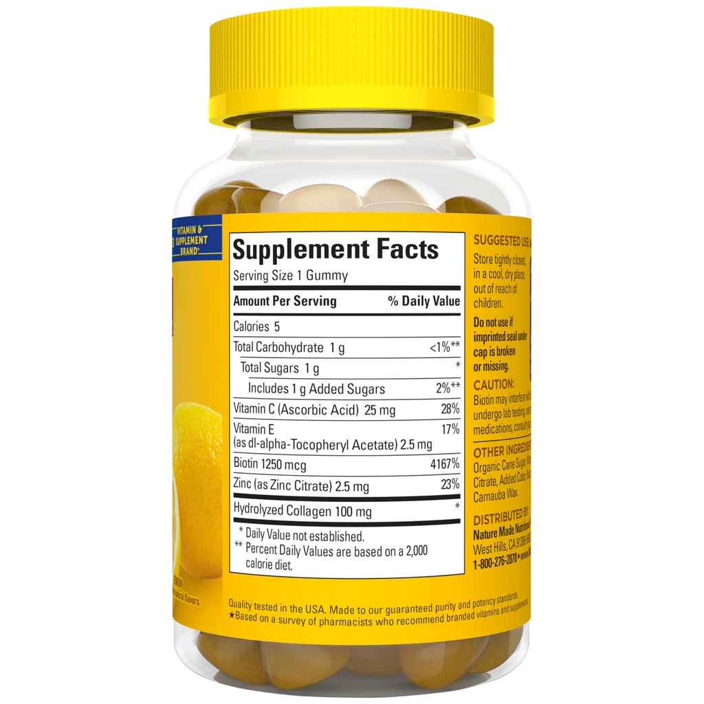 Nature Made Collagen Gummies with Vitamin C and Zinc - 60 Gummies - image 8