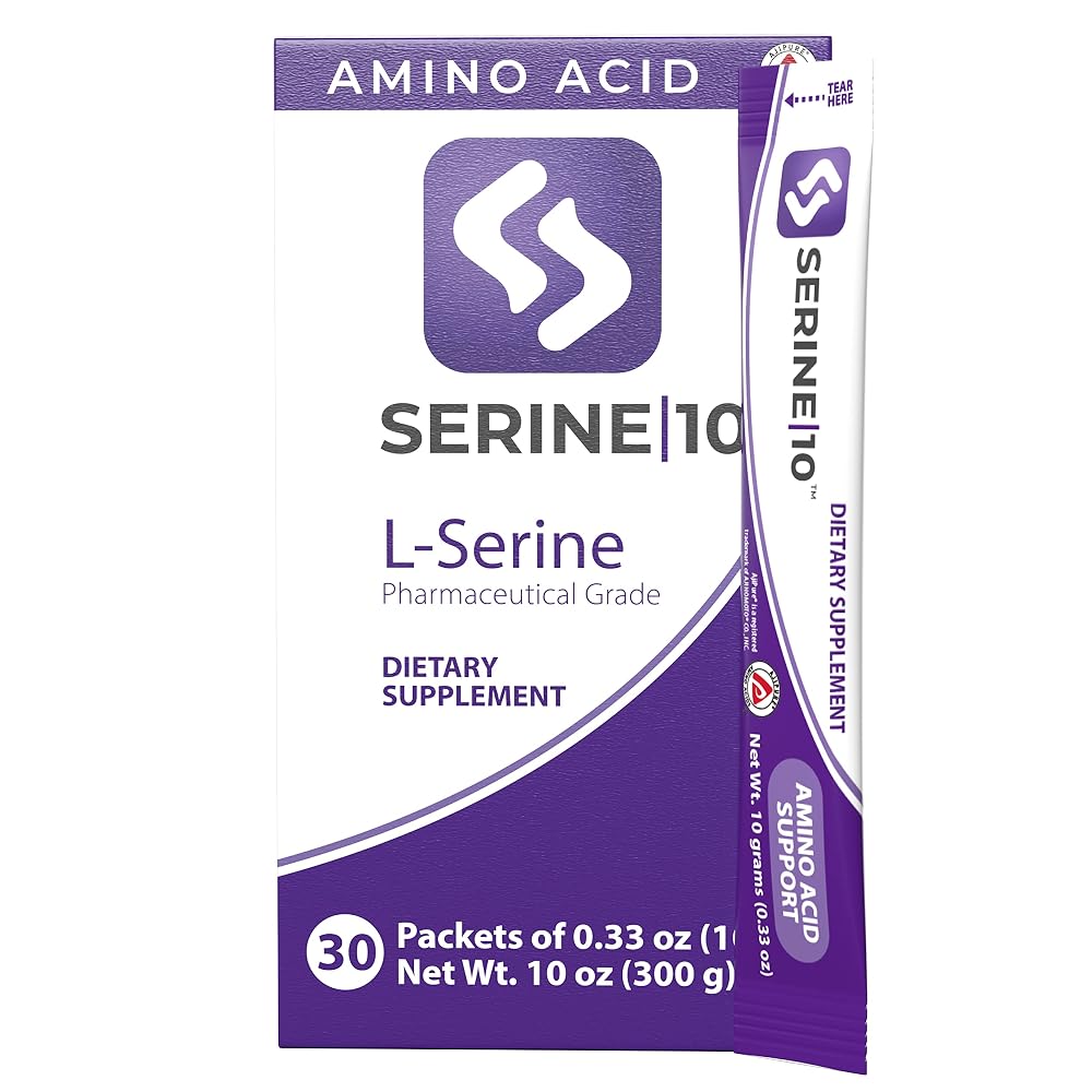 SERINE 10 SERINE10 L-Serine Nootropics Packets - Support Brain Health