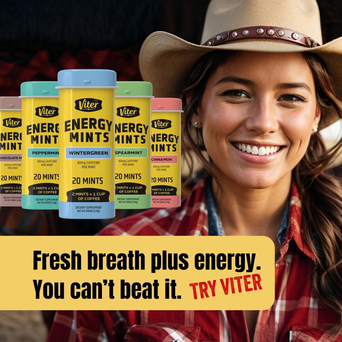 Viter Energy Caffeine Mints 40mg Variety Pack - 100 Mints - image 4
