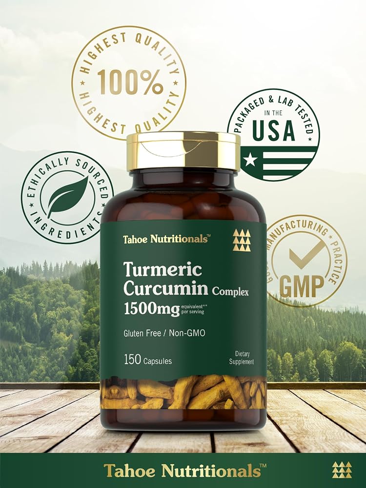 Tahoe Nutritionals Turmeric Curcumin Supplement - 150 Capsules - image 6