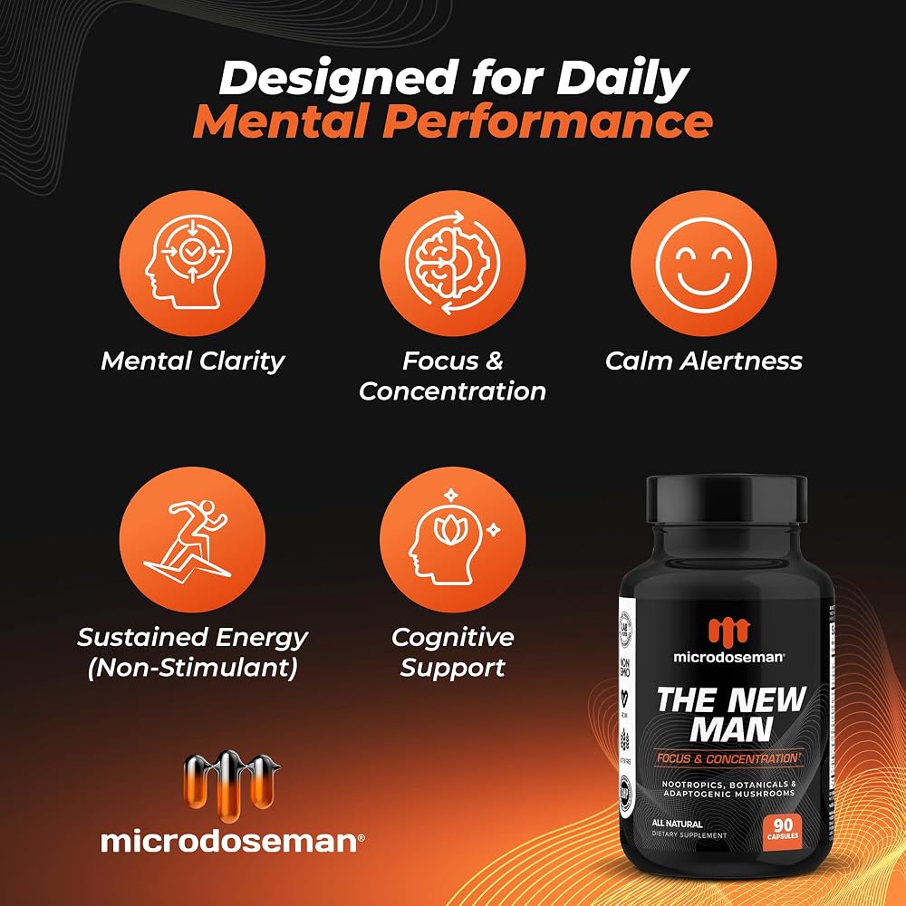 microdoseman Brain Supplement for Memory and Focus - 90 Capsules - image 5