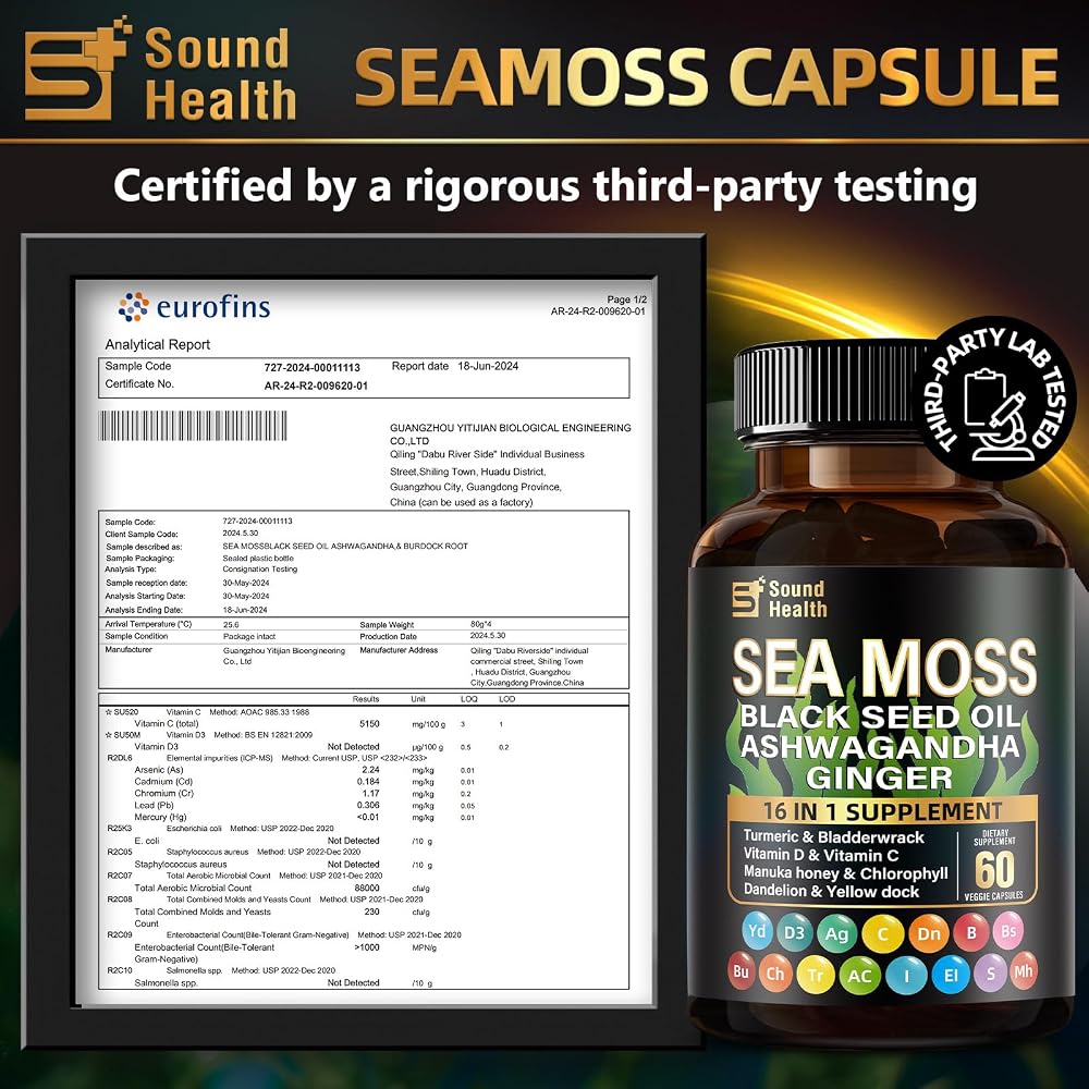 SoundHealth Irish Sea Moss & Shilajit Bundle - 120 Capsules - image 5