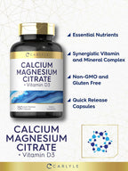 Carlyle Calcium Magnesium Citrate with Vitamin D3 - 150 Capsules - image 4