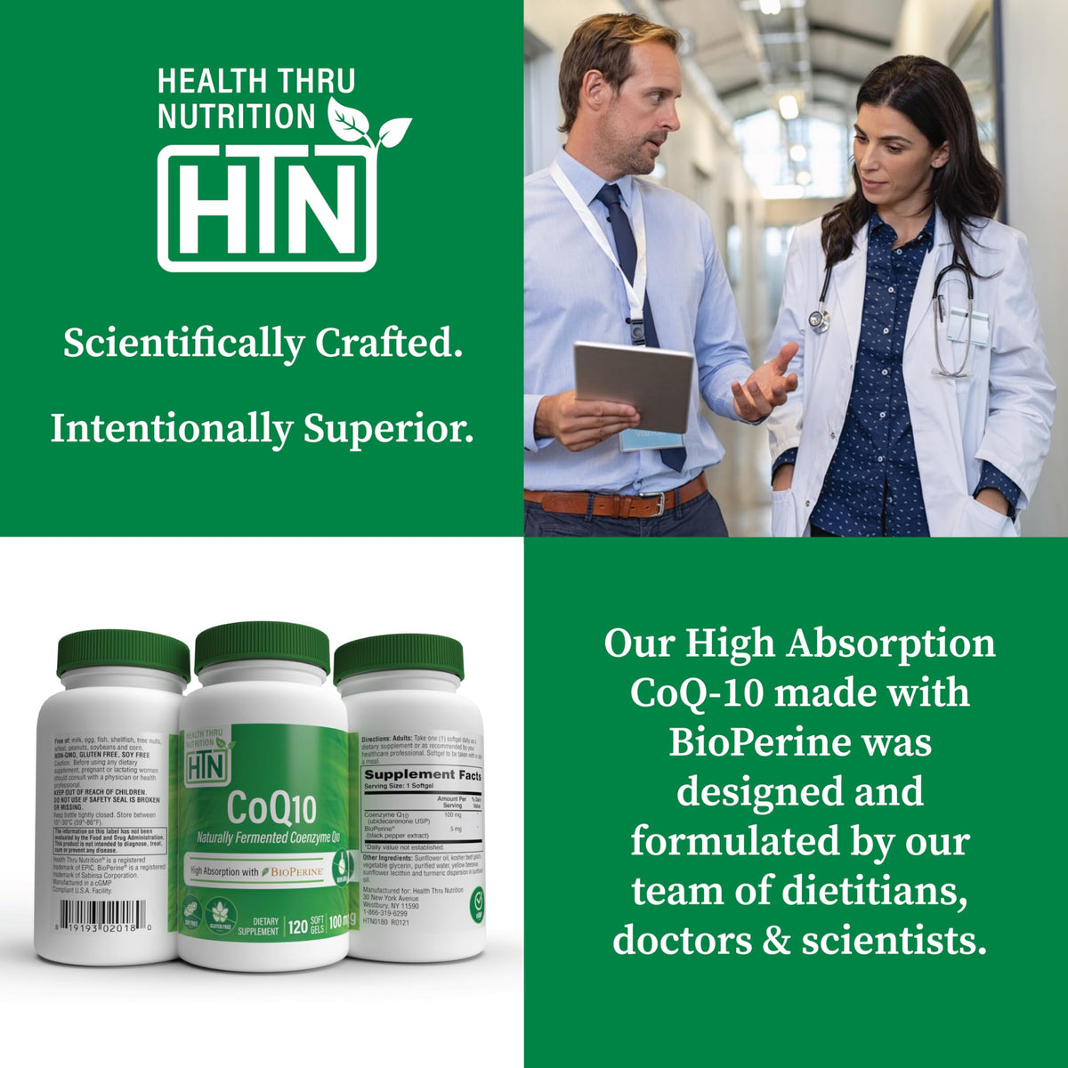 Health Thru Nutrition CoQ-10 100mg with BioPerine