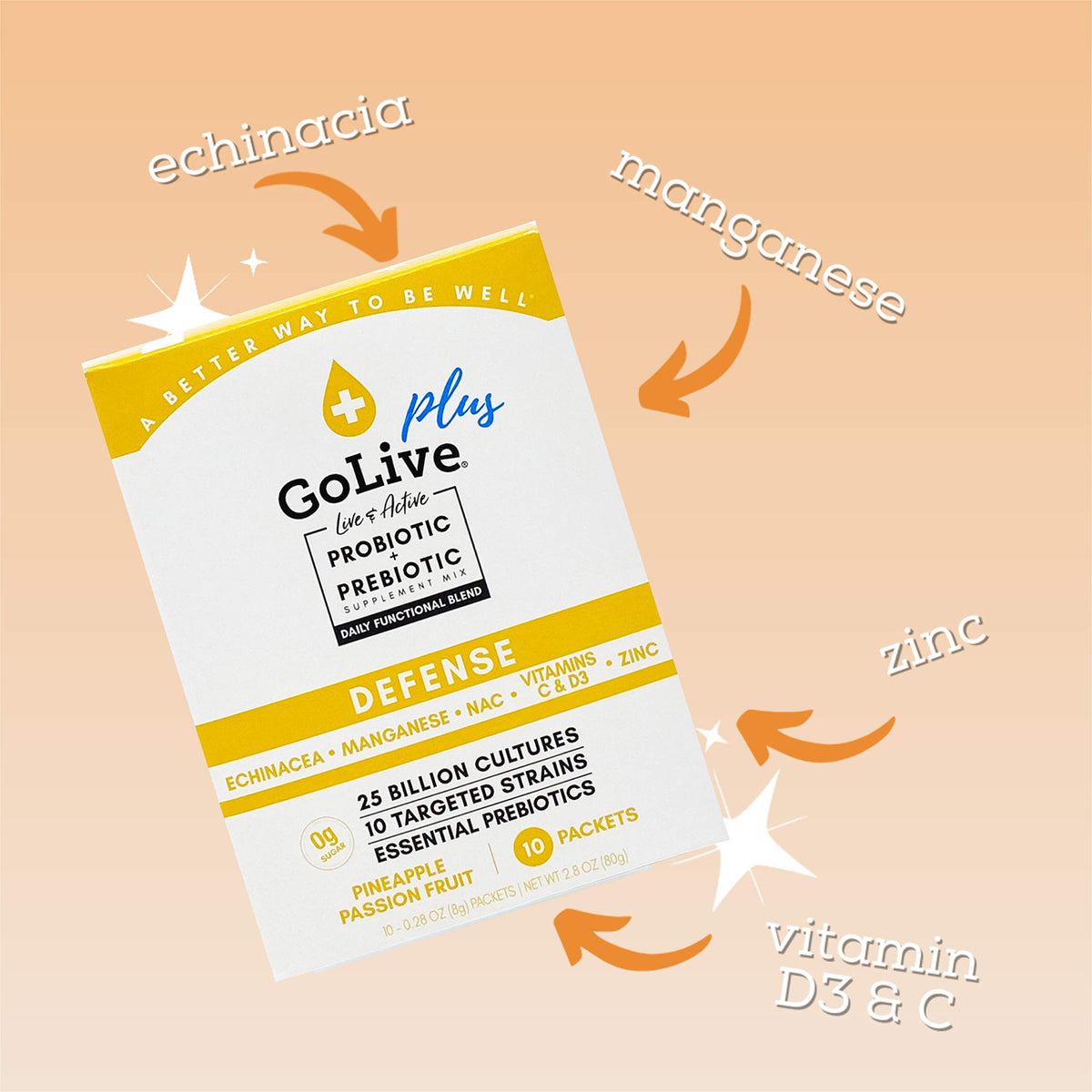GoLive Immune Defense Synbiotic Powder - 10 Servings - image 2