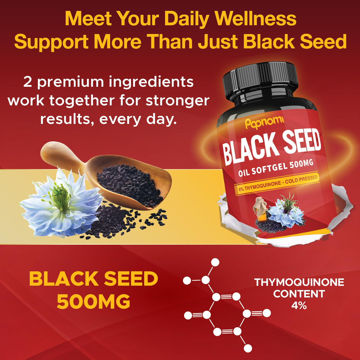 Papnami Premium Black Seed Oil Softgel - 90 Softgels - image 4