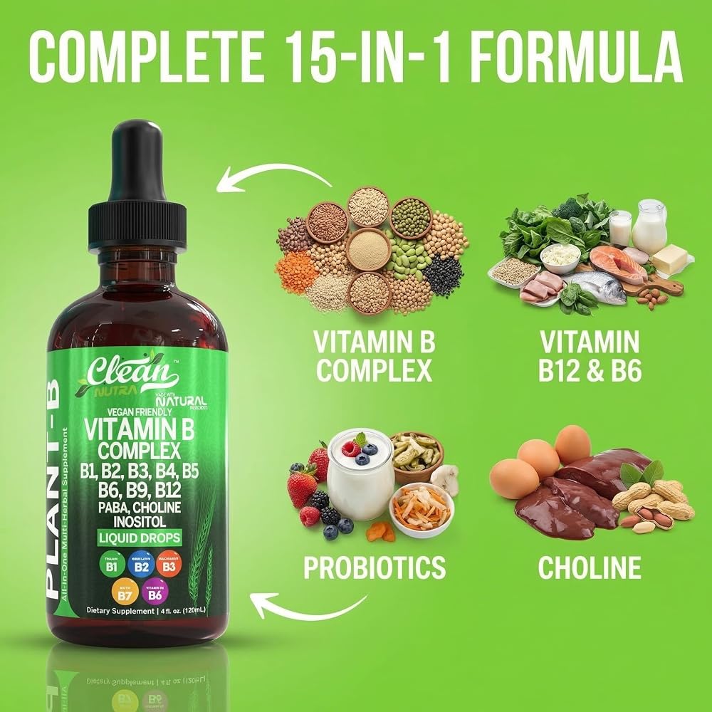 Clean Nutraceuticals Vitamin B Complex Liquid Drops - 4 Fl Oz - image 4