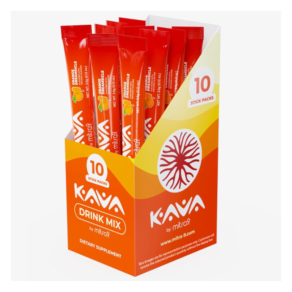 Mitra9 Kava Drink Mix Orange Dreamsicle for Relaxation - 10 Stick Packs - image 2