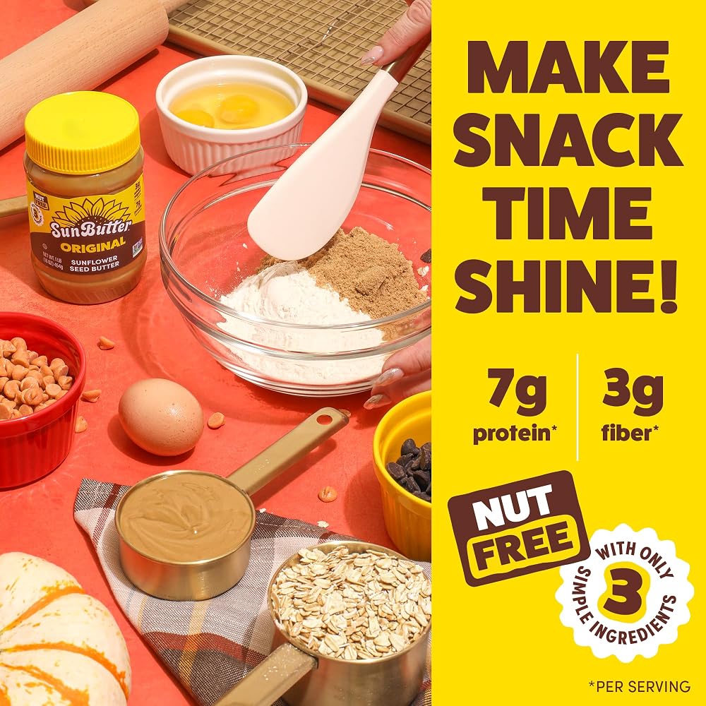 SunButter Original Sunflower Seed Butter Nut-Free Spread - 6 x 16 oz - image 8