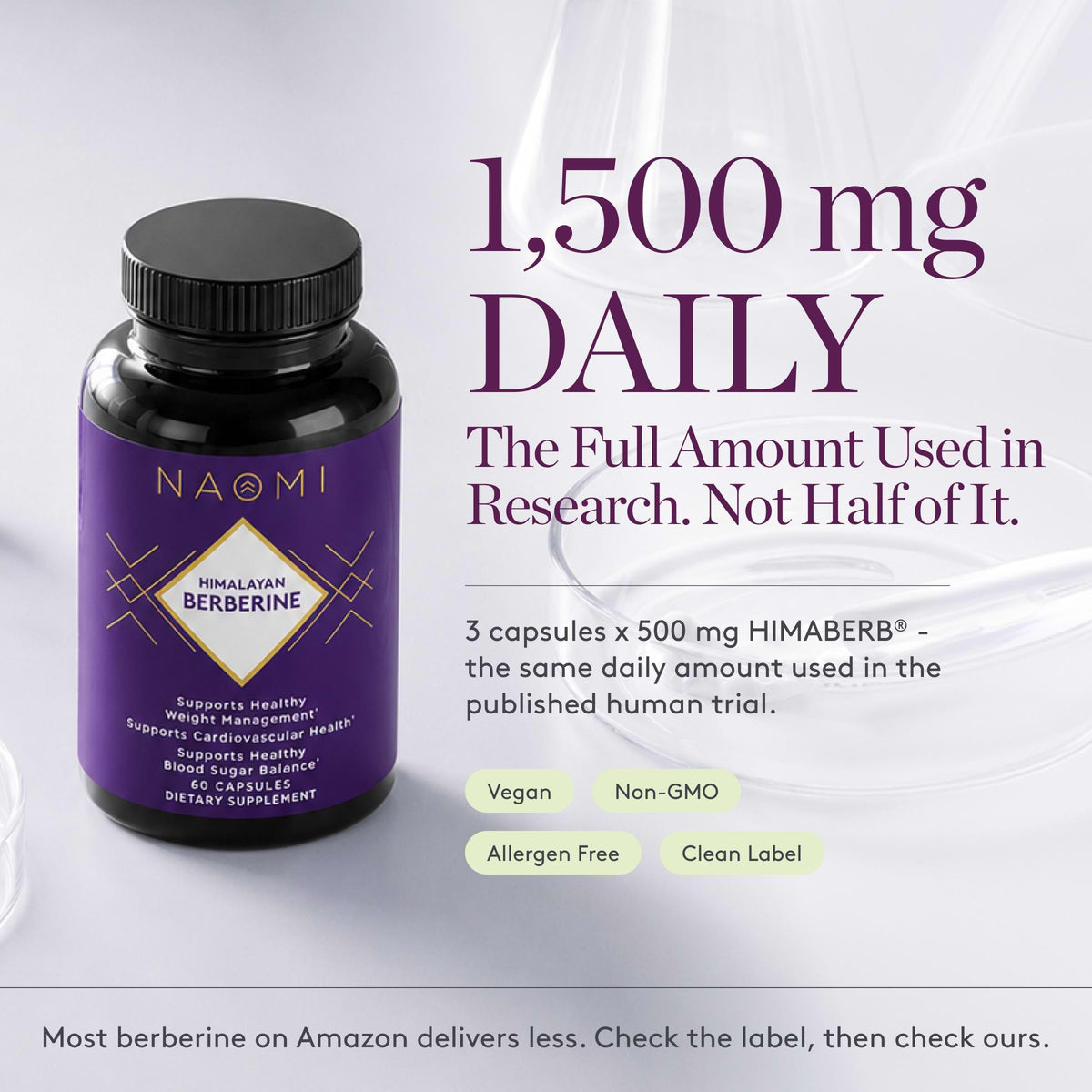 NAOMI Himalayan Berberine 1000-1500mg - 60 Capsules - image 4