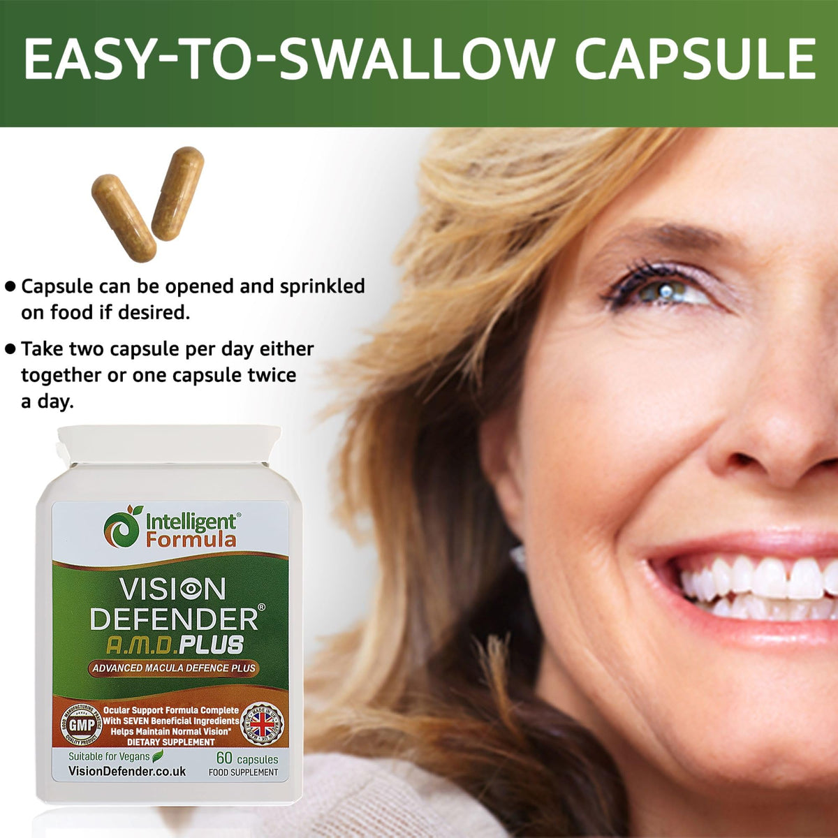 Intelligent Formula Vision Defender Plus Eye Supplement - 60 Vegan Capsules - image 4