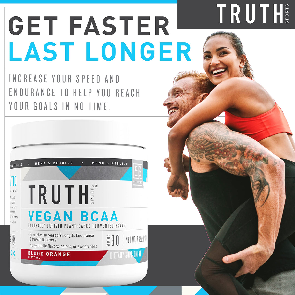 Truth Nutrition Vegan BCAA Powder 2:1:1 Ratio - 30 Servings - image 6