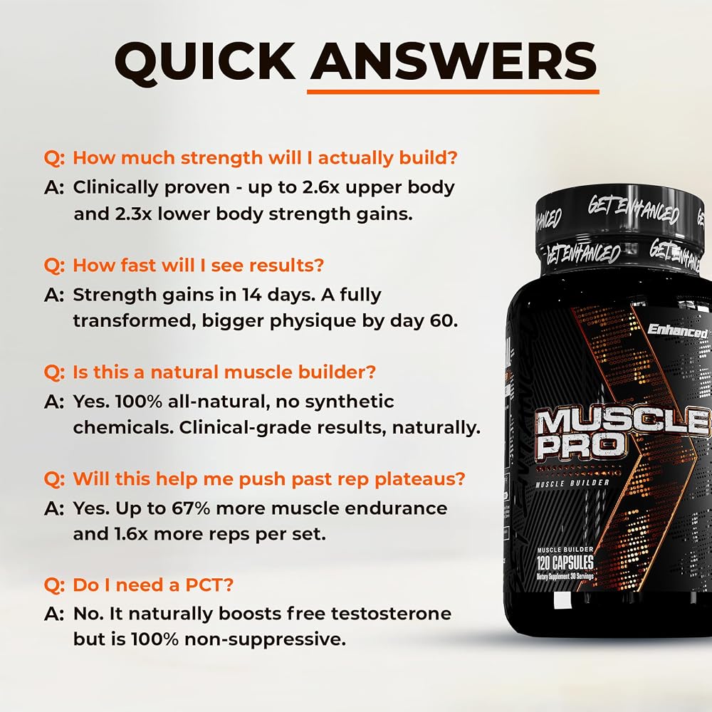 Enhanced Labs Muscle Pro 5-in-1 Muscle Builder - 120 Capsules - image 8