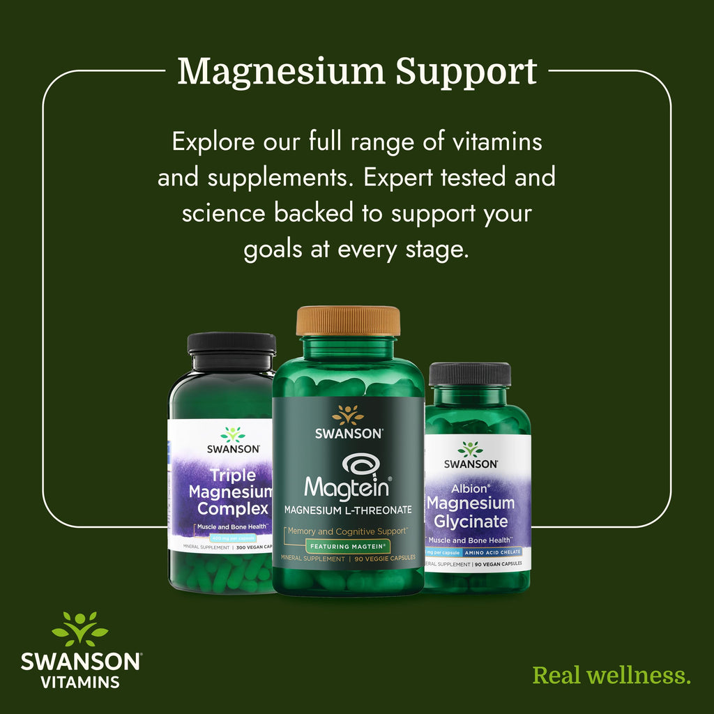 Swanson Triple Magnesium Mineral Complex 400 mg - 60 Capsules - image 6