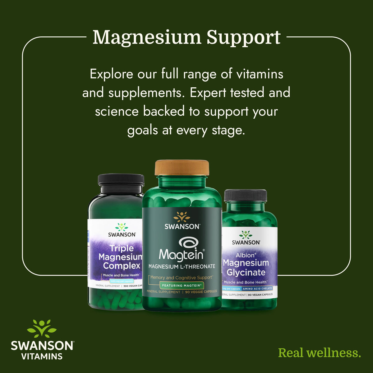 Swanson Triple Magnesium Mineral Complex 400 mg - 60 Capsules - image 6