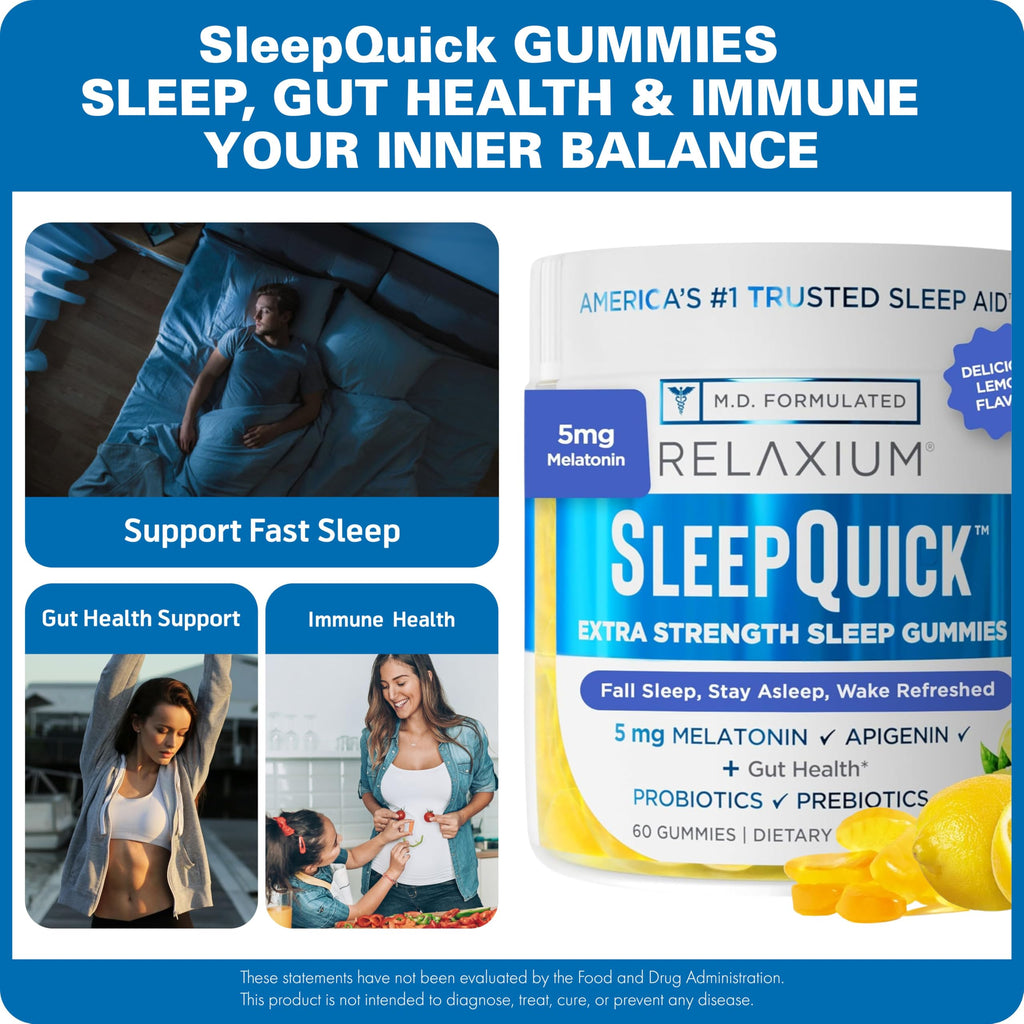 Relaxium SleepQuick Melatonin Gummies 5 mg - 60 Count - image 6