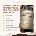 Ancestral Supplements Grass Fed Beef Liver Capsules - 180 Capsules - image 3