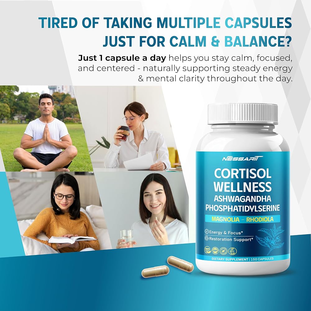 Nessarit Complete 14-in-1 Cortisol Wellness Ashwagandha - 150 Capsules - image 2