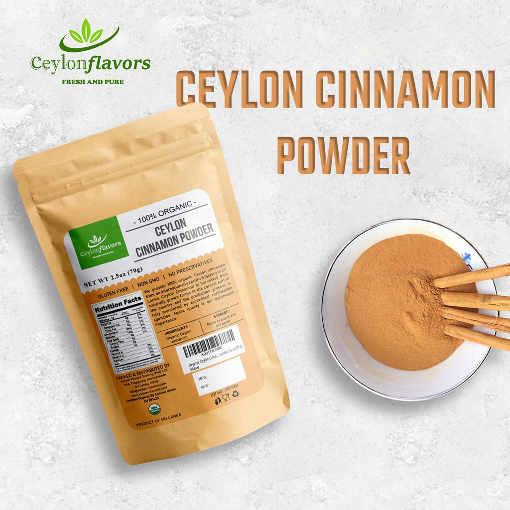 Ceylonflavors FRESH AND PURE Ceylon Flavors Ceylon Cinnamon Powder - 2.5 oz - image 2