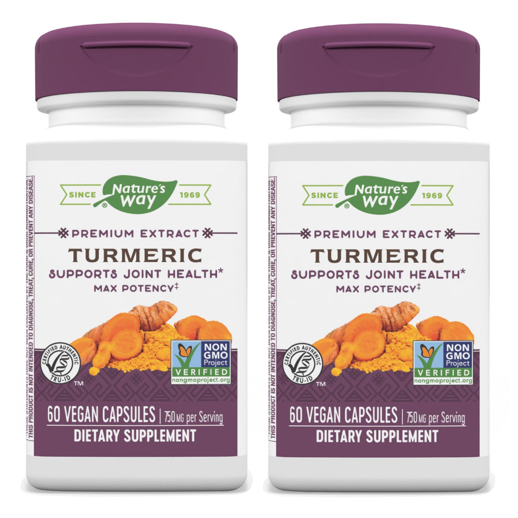 Nature's Way Turmeric Max Potency Extract Joint Support - 120 Vegan Capsules