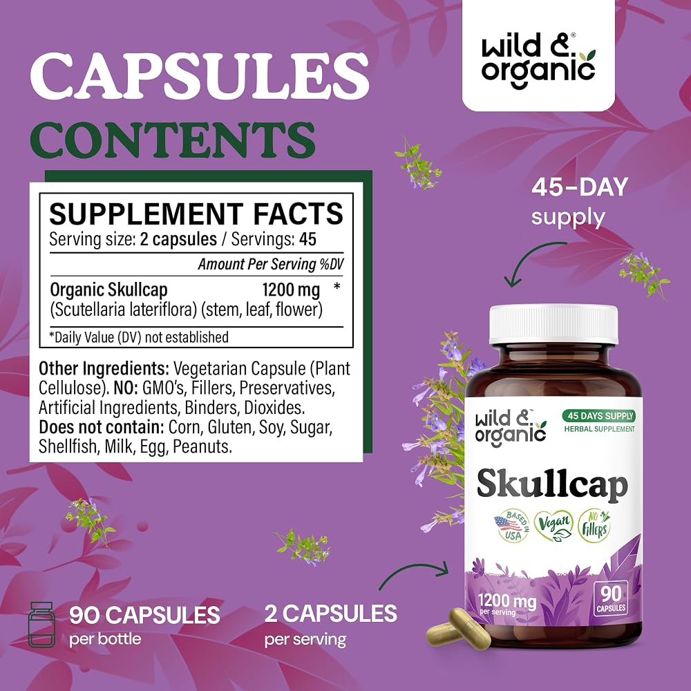 Wild & Organic Skullcap Capsules