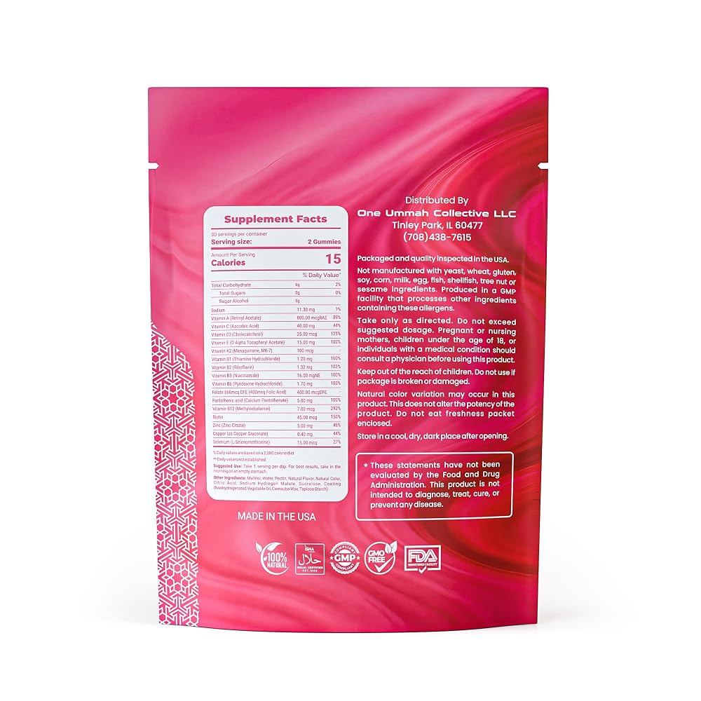 One Ummah Women's Multivitamin Gummies - 60 Count - image 2