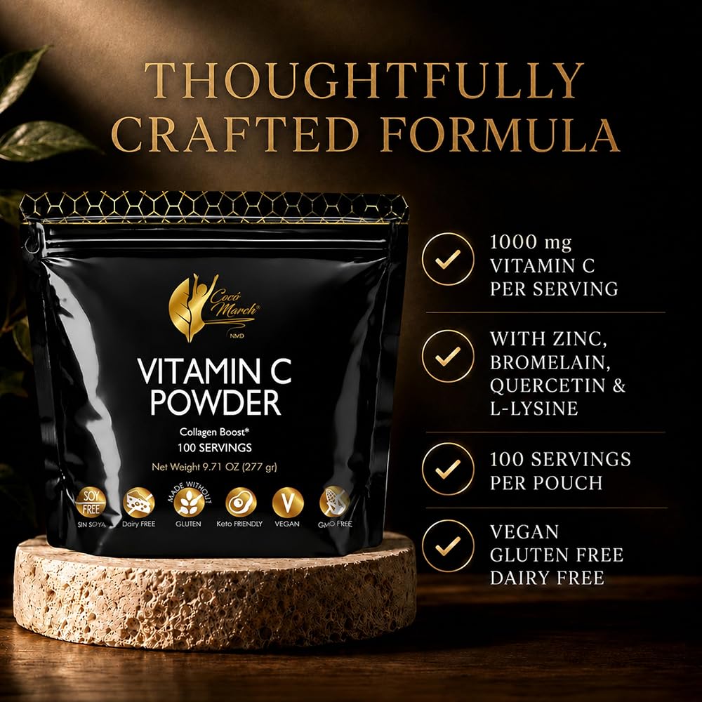 Cocó March N.M.D Vitamin C Powder 1000mg with Zinc & Quercetin - image 5