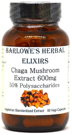 Barlowe's Herbal Elixirs Chaga Mushroom Extract - 60 Capsules