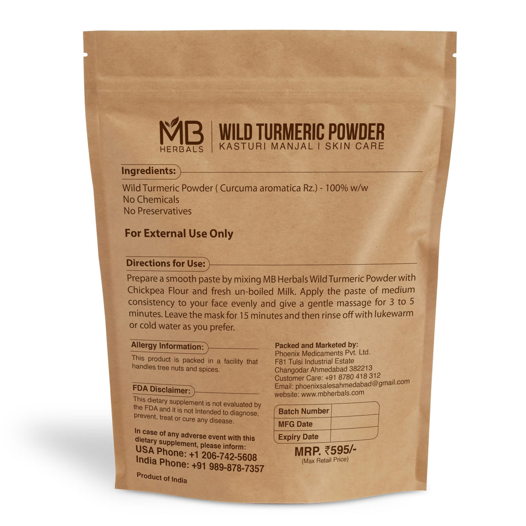 MB Herbals Wild Turmeric Powder Kasturi Manjal - 16 oz - image 2