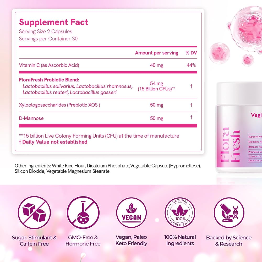Wellness Nest Vaginal Probiotics 15 Billion CFU - 60 Capsules - image 4