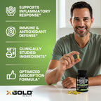 X Gold Health Quercetin with Bromelain 1300 mg - 120 Vegetarian Capsules - image 4
