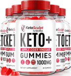 NutraRize Keto Sculpt ACV Gummies with Apple Cider Vinegar - 300 Gummies