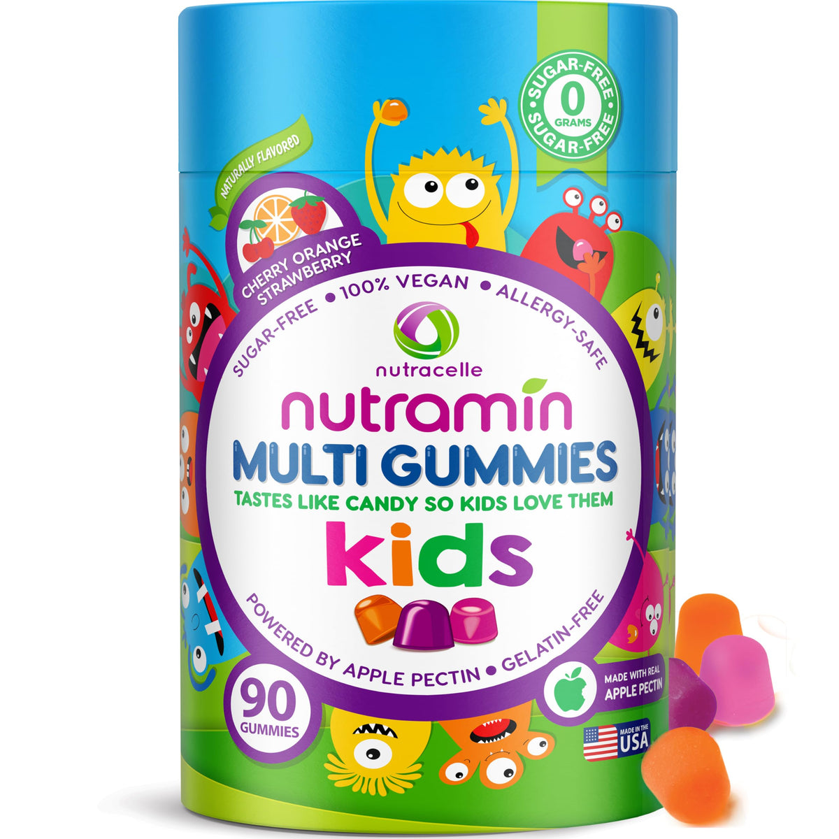 Nutracelle Nutramin Sugar-Free Kids Multivitamin Gummies - 90 Count