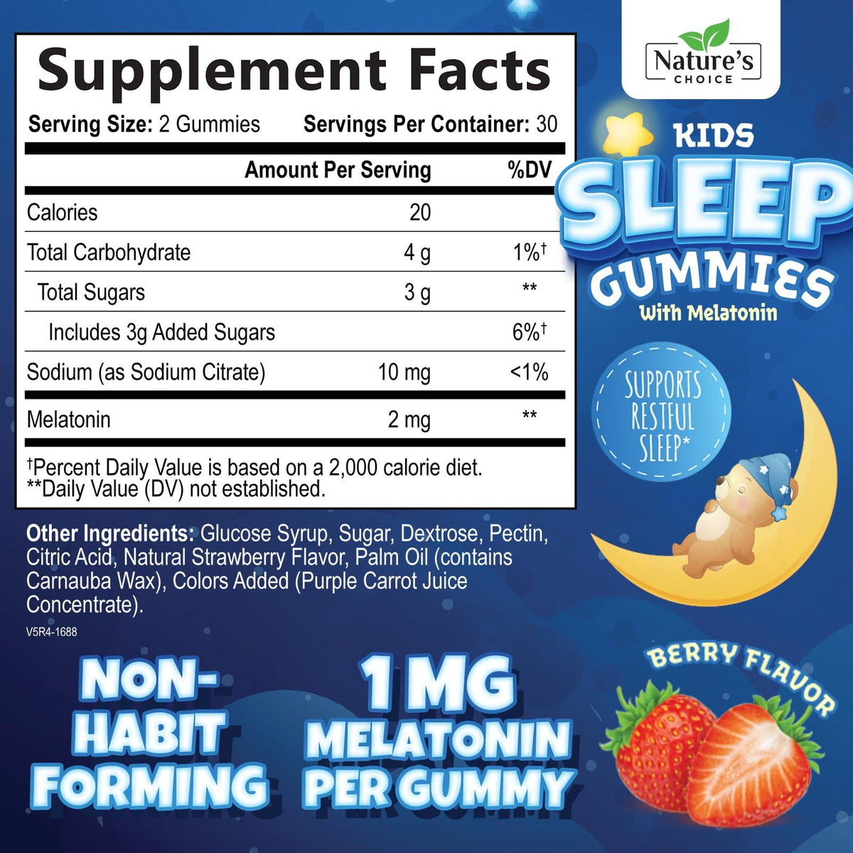 Nature's Choice Kids Melatonin Gummies 2mg - 60 Gummies - image 2