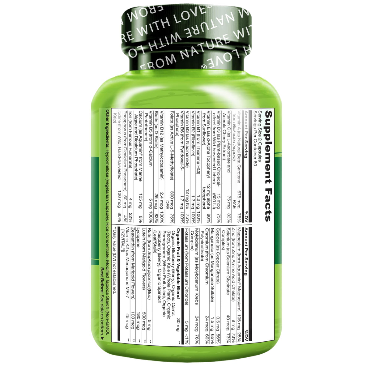 NATURELO Whole Food Multivitamin for Teens