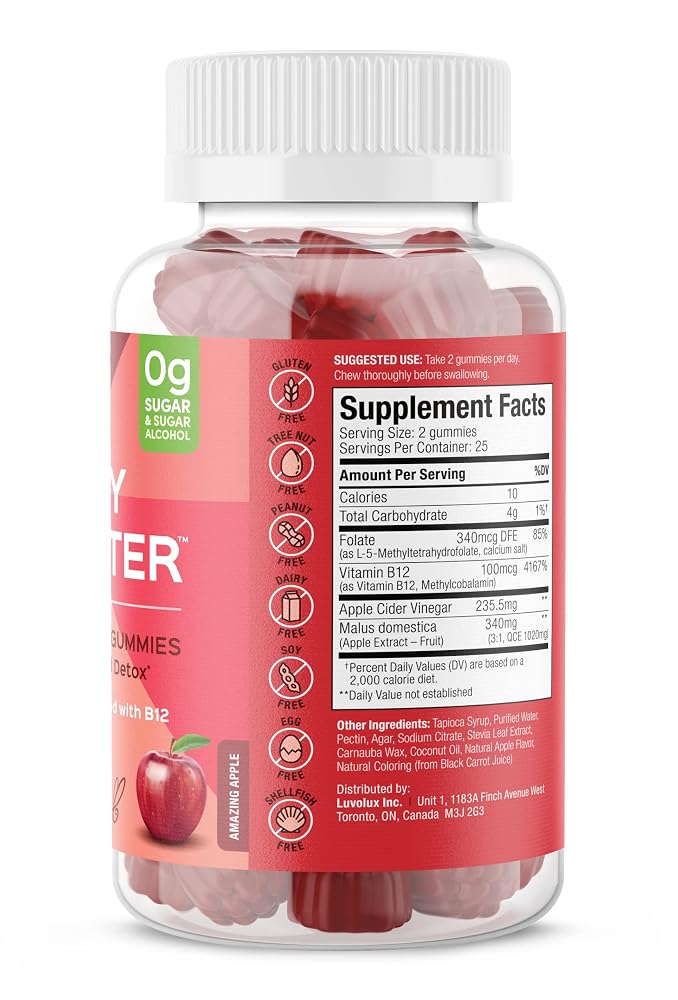 SUKU Apple Cider Vinegar Gummies with Mother, Sugar Free - 50 Gummies - image 2