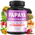 CIVIMUNA Papaya Capsules Herbal Supplement - 90 Capsules