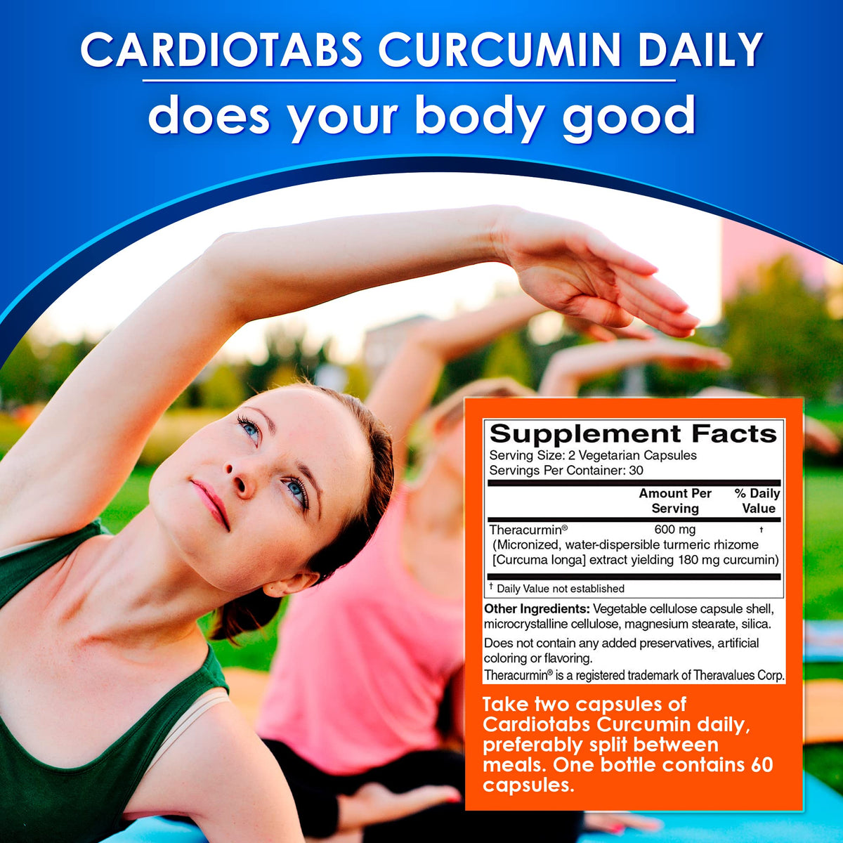 CardioTabs Curcumin from Theracurmin 600mg - 60 Vegetarian Capsules - image 2