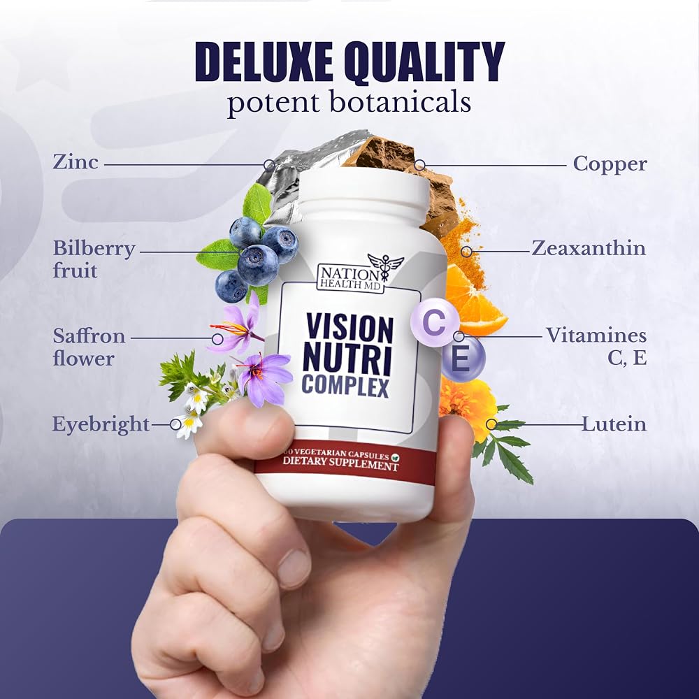 NATION HEALTH MD Vision Nutri Complex Eye Vitamins - 60 Capsules - image 3