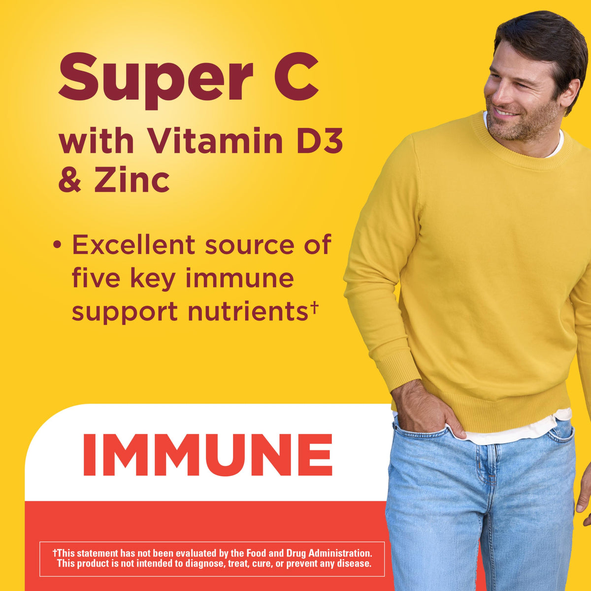 Nature Made Super C Tablets with Vitamin D3 and Zinc - 60 Tablets - image 3